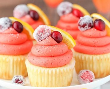 Cranberry Mimosa Cupcakes
