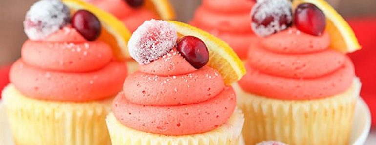 Cranberry Mimosa Cupcakes Recipe