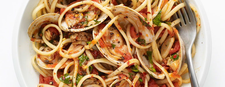 Red Pesto & Clam Spaghetti