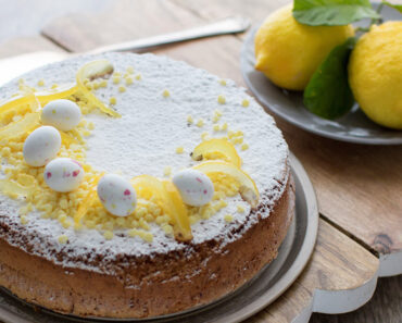 Decadent White Chocolate and Lemon Caprese Cake (Food Network)