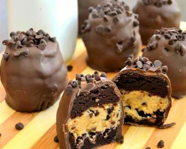 Chocolate Chip Cookie Brownie Bombs