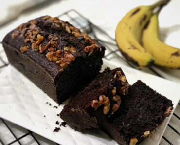 Chocolate Banana and Walnut Olive Oil Pound Cake