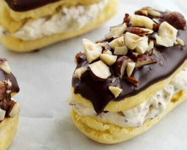 Decadent Frangelico Eclairs with Hazelnut and Chocolate (Food Network)