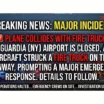 Aircraft Operated by Air Canada Jazz Collides With Fire Truck on Runway at LaGuardia Airport Forcing Full Closure and Emergency Response in New York