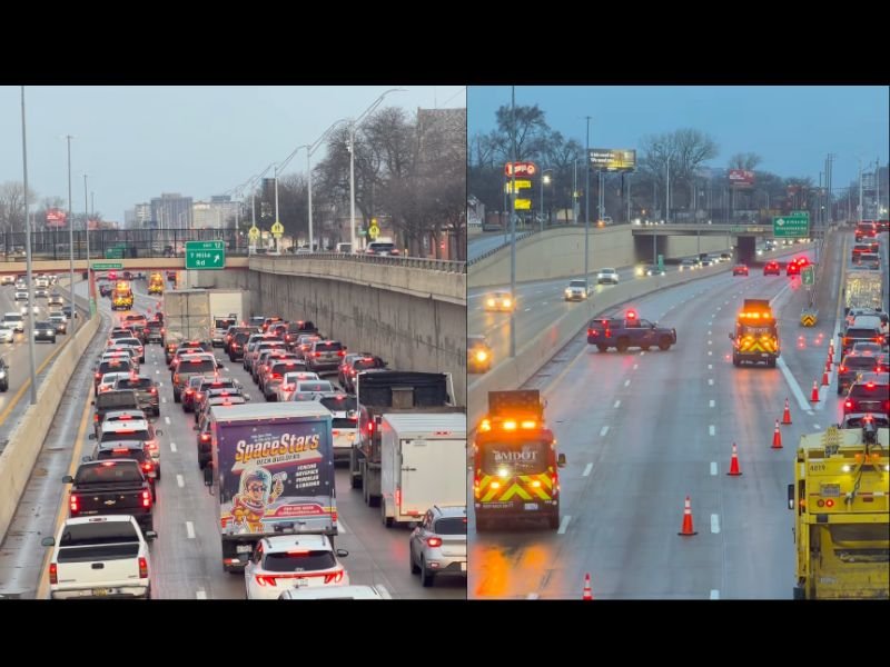 Body Found on Lodge Freeway in Detroit Michigan Forces Early Morning Closure Between Seven Mile and Eight Mile as Police Investigate
