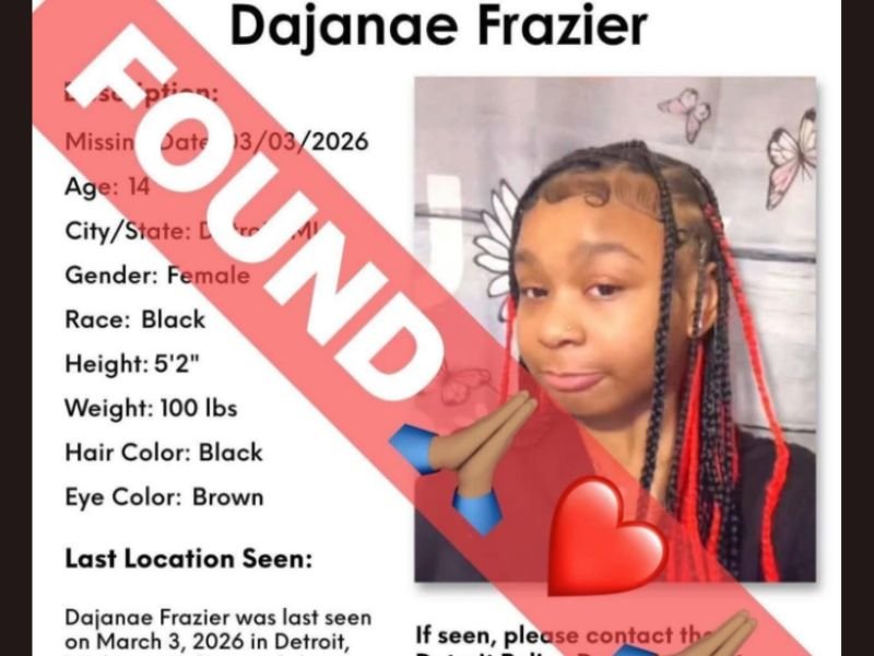 Detroit Community Breathes Relief as Missing 14-Year-Old Dajanae Frazier Returns Home Safe After 10 Days Away