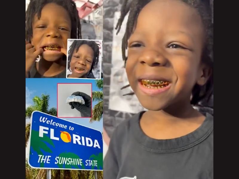 Florida Parents Gift 5-Year-Old Son Full Gold Grillz for Birthday After Consulting Dentist and Receiving Approval