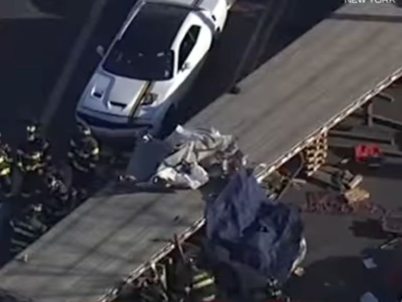 Major Crash Between Car and Tractor-Trailer Flatbed in Edison, New Jersey Brings Traffic to a Standstill as Emergency Crews Swarm Scene