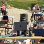 Remote Workers Turn San Diego&rsquo;s Pacific Beach Into a Real-Life Office as Laptops and Workstations Take Over the Sand