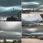 Destructive Severe Storm Dropping Baseball to Softball Sized Hail Produces Terrifying Shelf Cloud Skies Across Springfield, Missouri in a Visually Stunning and Dangerous Weather Event