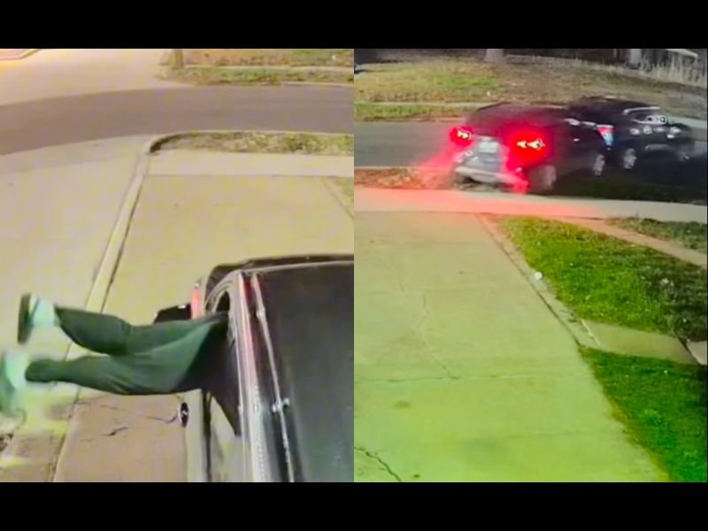 Detroit Car Theft Caught on Camera in Under 30 Seconds &mdash; Suspects Smash Window, Use Second Vehicle to Push Stolen Chevy Blazer and Escape Within Moments