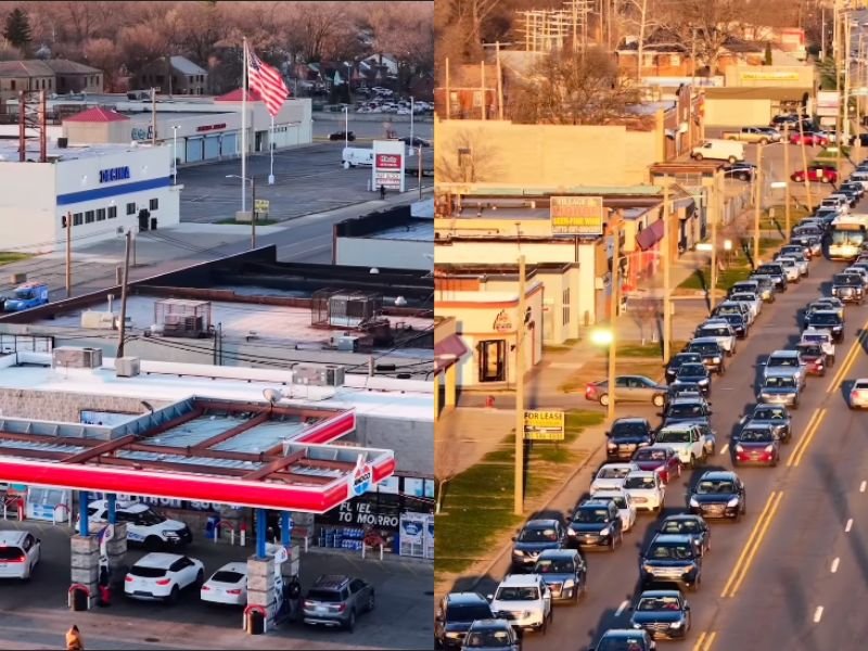 Early Morning Lines Form for Free Gas Giveaway — Hundreds of Drivers Gather as Community Event Runs Through Afternoon in Detroit