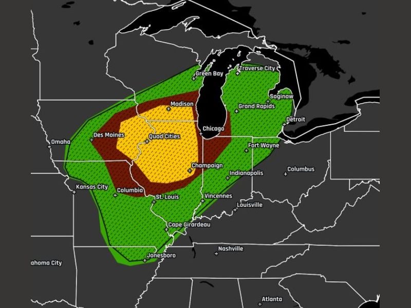 Fast-Moving Tornado Threat &mdash; Limited Warning Time Expected Across Iowa, Illinois and Wisconsin