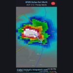 Golf Ball Size Hail Reported in Gholson as Severe Thunderstorm Warning Storm Moves Southeast Into McLennan County Texas Targeting Bellmead Elm Mott and Lacy-Lakeview North of Waco