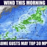 Gusts Up to 30 MPH and Cold 40s Start Hitting Alabama This Sunday Morning &mdash; Showers Clearing Gradually With Temperatures Recovering to the 60s This Afternoon