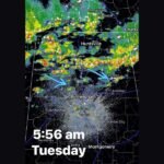 Heavy Storms and Frequent Lightning Tracking East-Southeast Across Huntsville Cullman Gadsden and Birmingham Alabama Tuesday Morning With Low Severe Risk