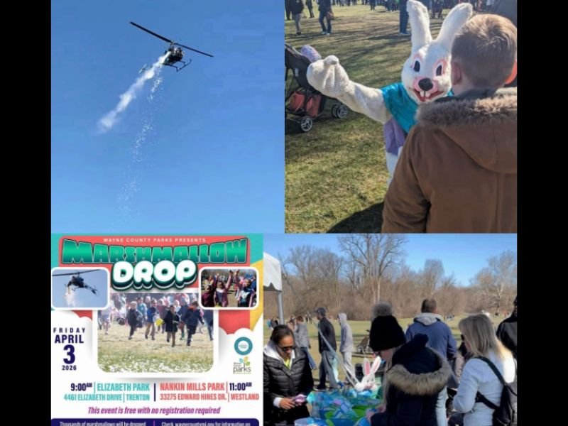 Helicopter Set To Drop 20,000 Marshmallows Across Two Wayne County Parks In Michigan During Free Family Event This Friday