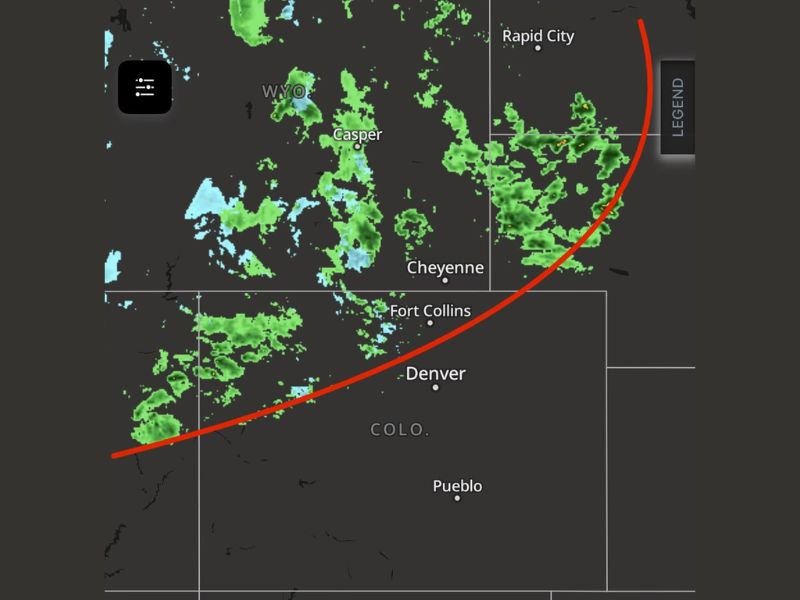 Increasing Instability Ahead of Cold Front &mdash; Rain, Thunderstorms and Mountain Snow Expected Across Wyoming and Northern Colorado