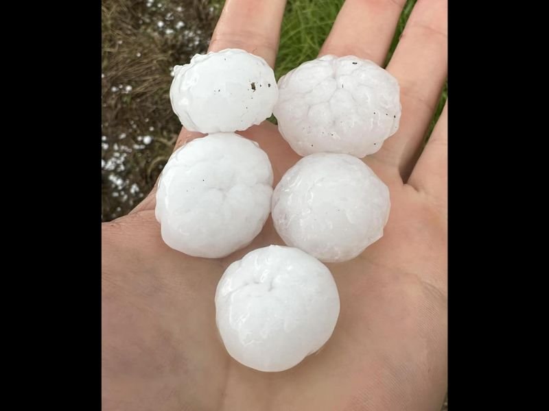 Large Hail Confirmed on the Ground in Clay County &mdash; Arkansas Hail Forecast Verified Storm Moves