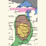 Major Tornado Outbreak Possible Monday Afternoon and Evening Centered Around St Louis Missouri With Strong to Violent Long-Track Tornadoes Likely From Arkansas to Wisconsin