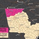 Red Flag Warning and Fire Danger Statement Active Across North Georgia on April 13 &mdash; Wildfires Already Developing as Conditions Expected to Worsen This Week