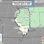 Scattered Thunderstorms With Small Hail Possible Across Northern and Central Illinois Tuesday &mdash; Marginal Risk Covers Chicago, Rockford, Peoria and Champaign Corridor