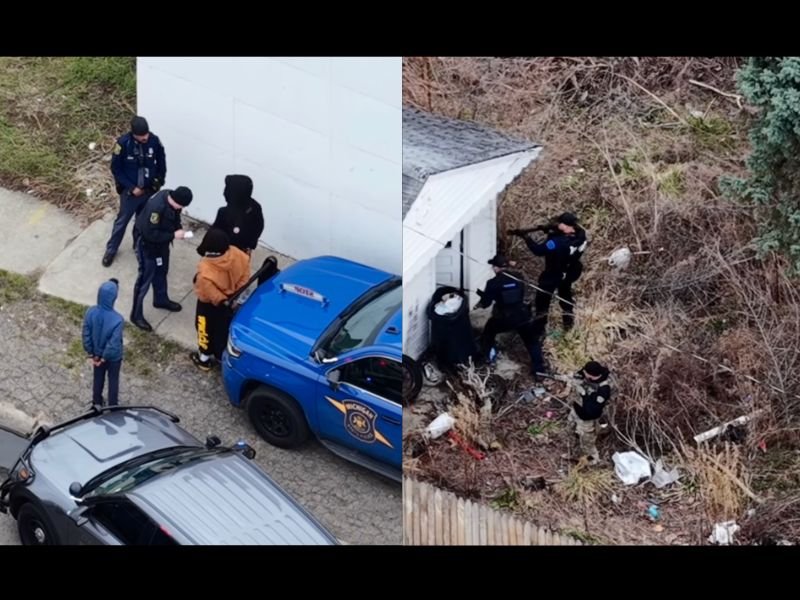 Stolen Car Chase Ends in Neighborhood Search &mdash; Three Teens Arrested While Fourth Remains Missing in Detroit Area