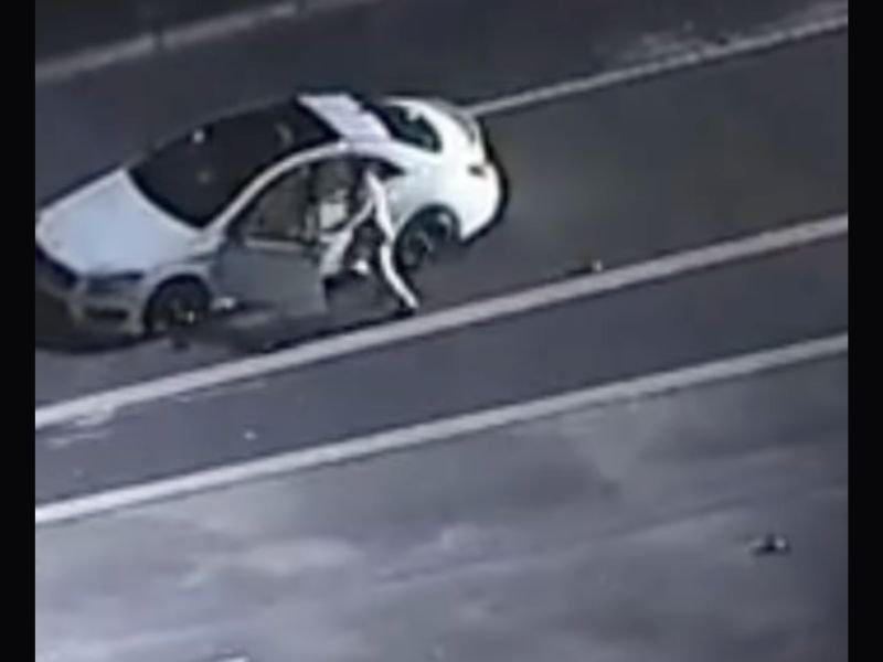 Stolen Mercedes-Benz Driver Climbs Out Window Onto Roof and Jumps Off Moving Car During Police Chase in Cerritos — Entire Wild Escape Caught Live by AIR7