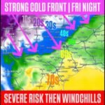 Strong Cold Front Arriving Friday Night Brings Final Round of Severe Storms — Windchills Drop to 20s in Oklahoma Panhandles With Frost and Freeze Possible