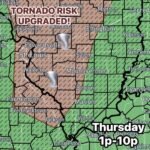 Tornado Risk Upgraded &mdash; Storm Potential Increases Thursday Afternoon Across Southern Illinois and Surrounding Areas