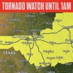 Tornado Watch Issued Until 1AM for Central and East Texas and Southeastern Oklahoma Covering Dallas Fort Worth Waco Tyler Texarkana and Lufkin