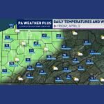 Warm Temperatures Spread Across Pennsylvania &mdash; Afternoon Showers and Storms Possible in Western Areas