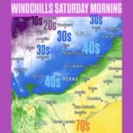 Windchills Crashing Into the 20s Across Texas and Oklahoma Panhandles &mdash; Cold Front Racing South to Bring Sub-Freezing Feels by Saturday Morning