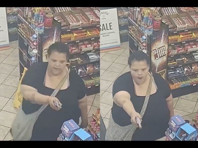 Woman Shoots Gas Station Clerk During Attempted Robbery at Shell Station in Columbia Maryland &mdash; Suspect Fled Scene as Howard County Police Release Surveillance Footage