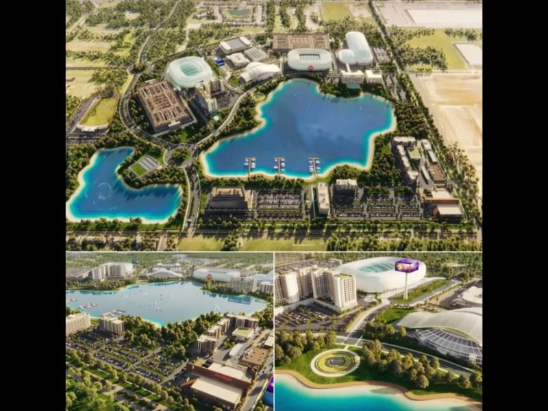 $3 Billion Motown Sports Village With Arena Water Park Hotels and IMAX Theater Planned Across 452 Acres in Romulus Detroit Michigan Breaking Ground 2027