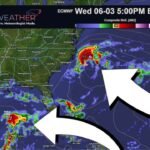 Carolina Coast Showing Tropical Spin Along Frontal Boundary as EURO and GFS Trap Gulf Energy on June 3