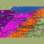 Cold Front Bringing Storms With 45 MPH Wind Gusts and Heavy Rain Across Ohio Including Toledo Columbus and Cleveland Tonight After 11 PM Through Early Morning Hours