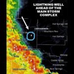 Dangerous Lightning Strike Observed Miles Ahead of Main Storm Complex Near Lake Ouachita and Mount Ida Arkansas With Urgent Warning on Water or in Pools Today