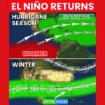 El Nino Returns Confirmed by NOAA Could Be One of Strongest on Record Lowering Tropical Activity While Bringing Wetter Cooler Winter Across United States and Florida