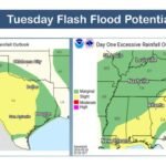 Flash Flood Potential Covers Texas Hill Country, Nashville and Raleigh as Slight Risk Zones Active Today May 26