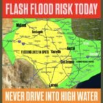 Flash Flood Risk With Flooding Likely in Spots Across Central Texas Hill Country and Big Country Including San Angelo Midland Kerrville and Austin Today Afternoon and Evening