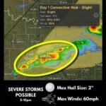 Golf Ball Sized Hail Up to 2 Inches and 60 MPH Damaging Winds Threatening Dallas Fort Worth Metroplex Today Between 5PM and 10PM With Low Tornado Risk