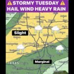Hail Wind and Heavy Rain Across North Texas Including Dallas Fort Worth and Wichita Falls Into Wednesday With Rain Continuing Through Memorial Day Weekend