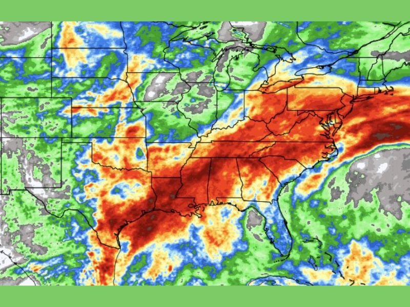 Heavy Rain Flooding and Ponding on Roads Threatening Memorial Day Weekend Plans Across Gulf Coast South Tennessee and Mid-Atlantic Now Through Memorial Day