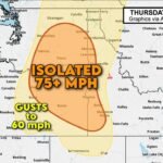 Isolated 75 MPH Gusts and Severe Thunderstorms Threatening Spokane, Boise, Bend and the Pacific Northwest This Afternoon May 28