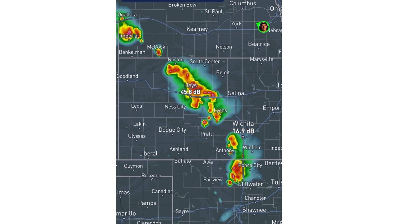 Kansas and Oklahoma Severe Storms Trending Toward Blobby Disorganized Cells Rather Than Tornadic Supercells This Afternoon