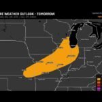 Level 1 Severe Weather Risk Covering Chicago St Louis Kansas City and Wichita Corridor on Tuesday May 12 With Isolated Storms Possible From Oklahoma to Great Lakes