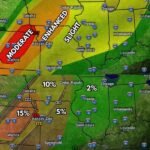 Level 2 Slight Risk Severe Weather With Gusty Winds Main Threat Targeting Illinois Iowa and Missouri Including Peoria Cedar Rapids and Kansas City Today and Tonight