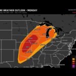Level 3 Severe Weather Outbreak Targeting Kansas Oklahoma Nebraska Illinois and Iowa Including Wichita Kansas City Chicago and Omaha Monday May 18