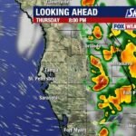 Locally Heavy Rainfall Shifting to East Coast as West Wind Pattern Targets Orlando, Melbourne and Fort Pierce Thursday Evening